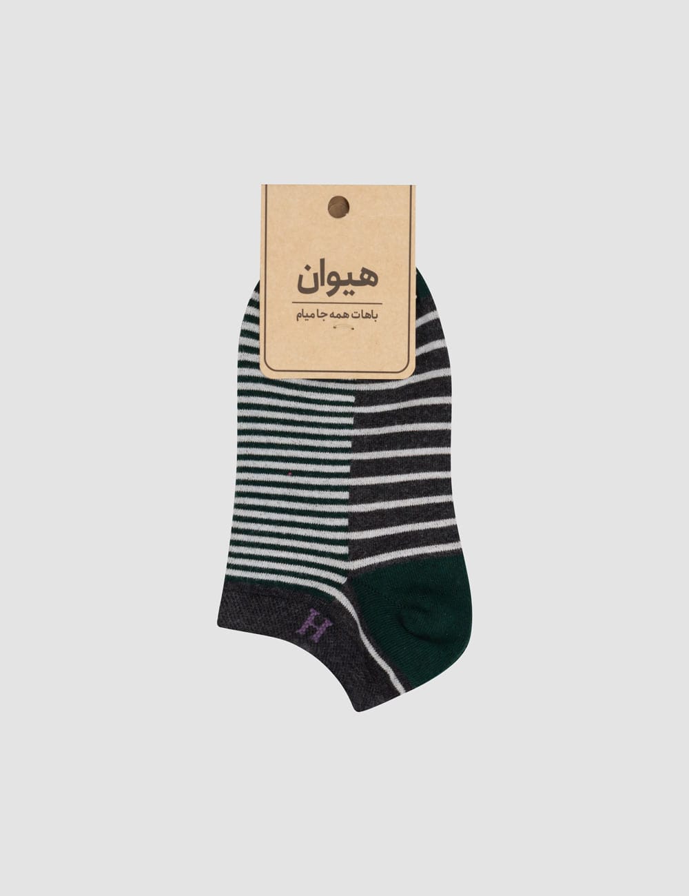 جوراب-زنانه-مچی-راه-راه-دو-رنگ جوراب زنانه مچی راه راه دو رنگ - تصویر 1