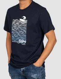 تیشرت مردانه یقه گرد موج سواری - تصویر 3