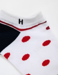 جوراب زنانه مچی خال خال قرمز - تصویر 2