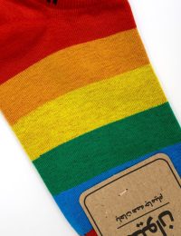 جوراب زنانه مچی راه راه درشت رنگی - تصویر 2