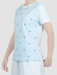 تیشرت زنانه راه راه و قایق