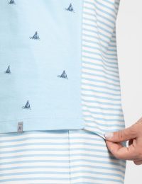 تیشرت زنانه راه راه و قایق - تصویر 3