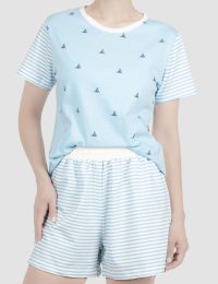 تیشرت زنانه راه راه و قایق - تصویر 5