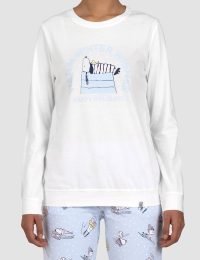 بلوز زنانه چاپدار اسنوپی و اسکی