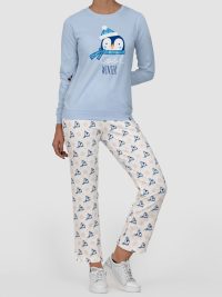 بلوز زنانه چاپدار پنگوئن زیبا - تصویر 5