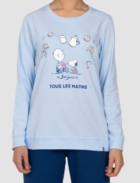 بلوز زنانه چاپدار صبحانه با اسنوپی